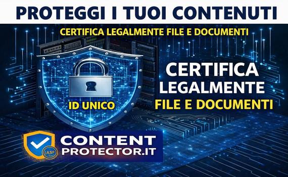 ContentProtector.it – proteggi e certifica i tuoi contenuti digitali