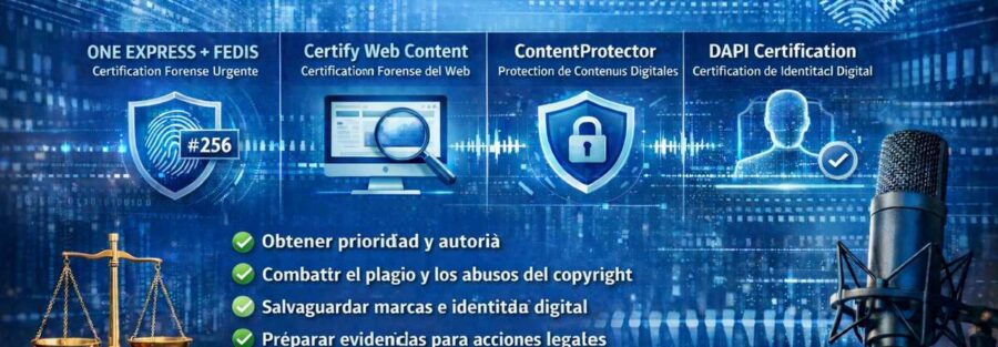 Un ecosistema técnico que ayuda a despachos legales y creadores a proteger y certificar contenidos digitales