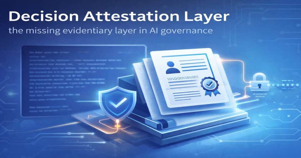 Decision Attestation Layer: the missing evidentiary layer in AI governance